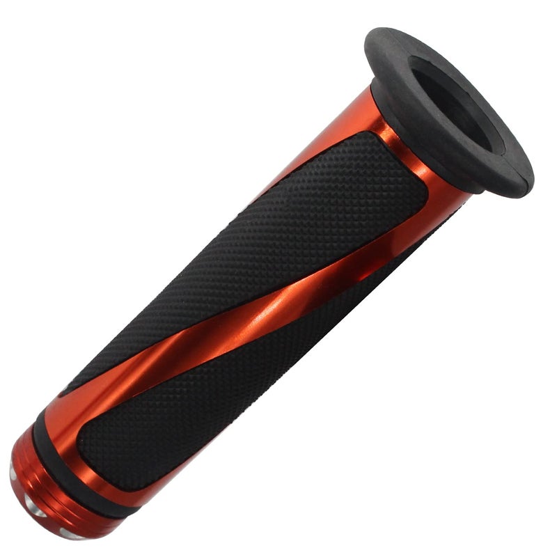 amavoler Universal Motorcycle Handlebar Grips Fits for Motorcycles with 7/8"" Left Grip and 1"" Right (Orange) - Image 4